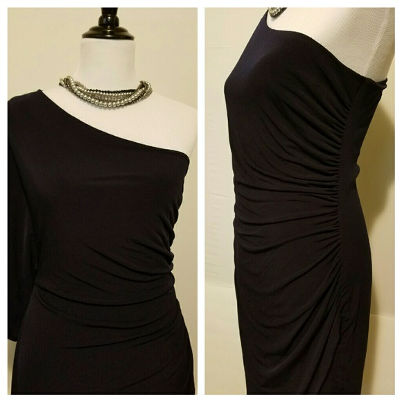 ENFOCUS STUDIO Navy Drape Blue Dress - Picture 2 of 3